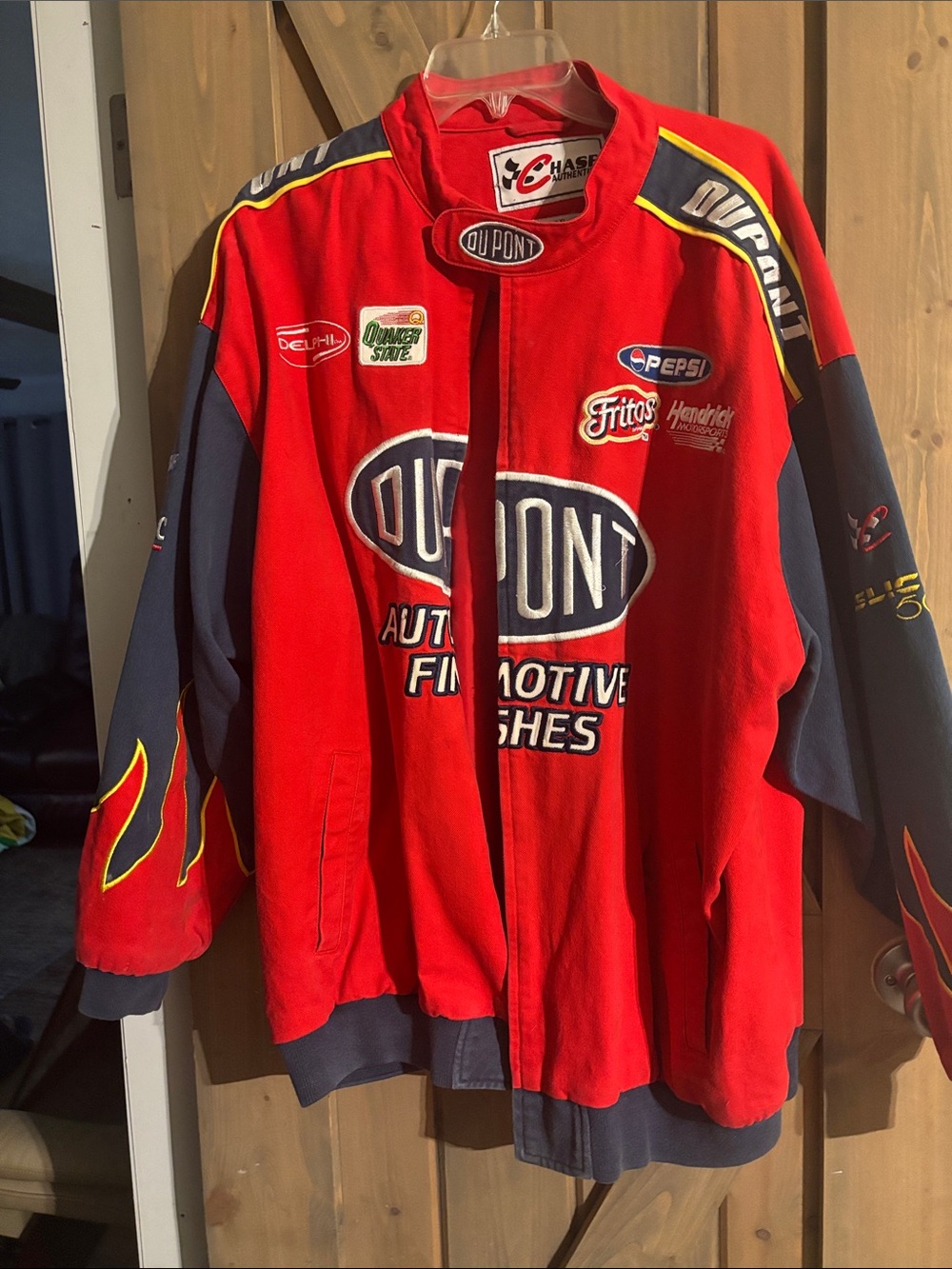 Nascar DuPont Red and Navy Racing Bomber Jacket